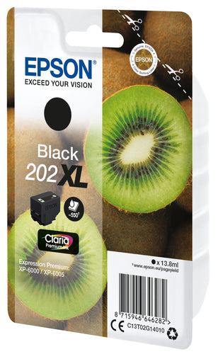 Epson Kiwi Singlepack Black 202XL Claria Premium Ink Epson Kiwi Singlepack Black 202XL Claria Premium Ink